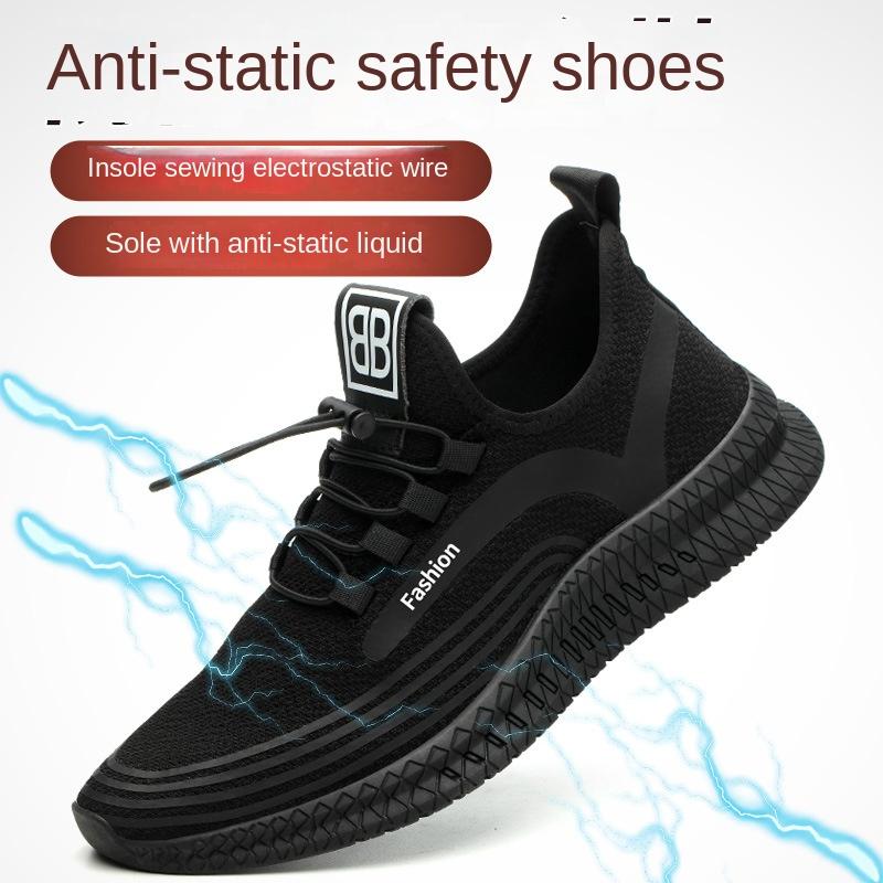 Labor Insurance Shoes Anti-smashing, Non-slip and Breathable Plastic Steel Head Construction Site Wear-resistant and Dirt-resistant Work Shoes