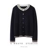 Women's Autumn Color Block Cashmere Cardigan Sweater