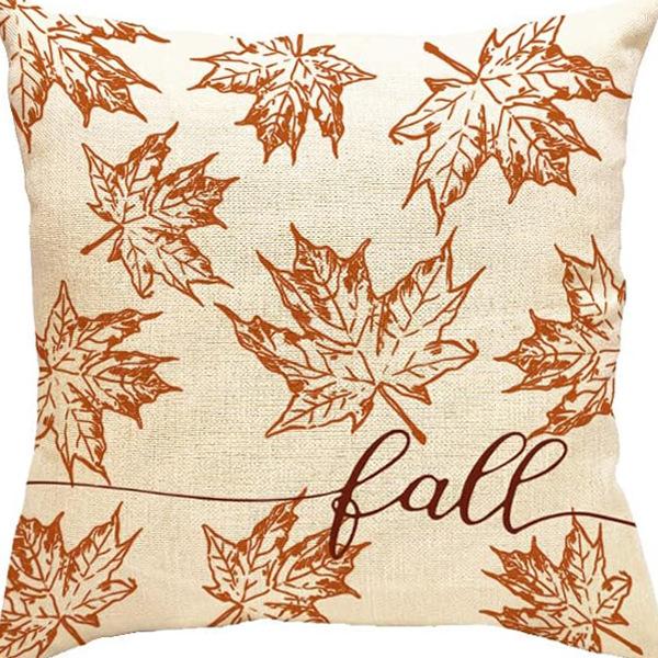 Harvest Autumn New Maple Leaf Pumpkin Pillow Case Home Bedroom Sofa Printed Cushion