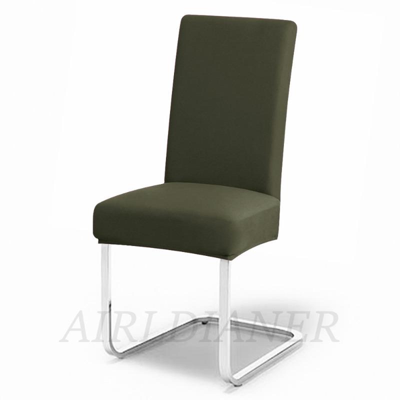 Solid Elastic Chair Seat Covers Spandex Plain Chair Covers Anti-dust Restaurant Chair Slipcover Wedding Office Dinning Chairs