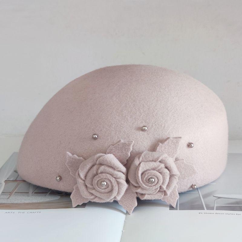 New Beret Foreign Style Popular Fashion Autumn and Winter Women French Elegant Styling Woolen Hat Gift Hat