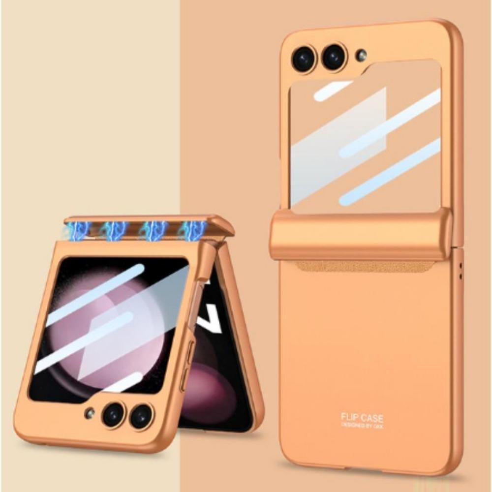 GKK Magnetic Hinge Matte PC Case For Samsung Galaxy Z Flip 5 5G Full Body Hard Armor Protective Cover