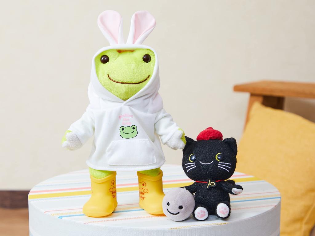 Pickles the Frog Plush Costume, Hoodie with Bunny Ears, for Bean Dolls, PZ43488-31