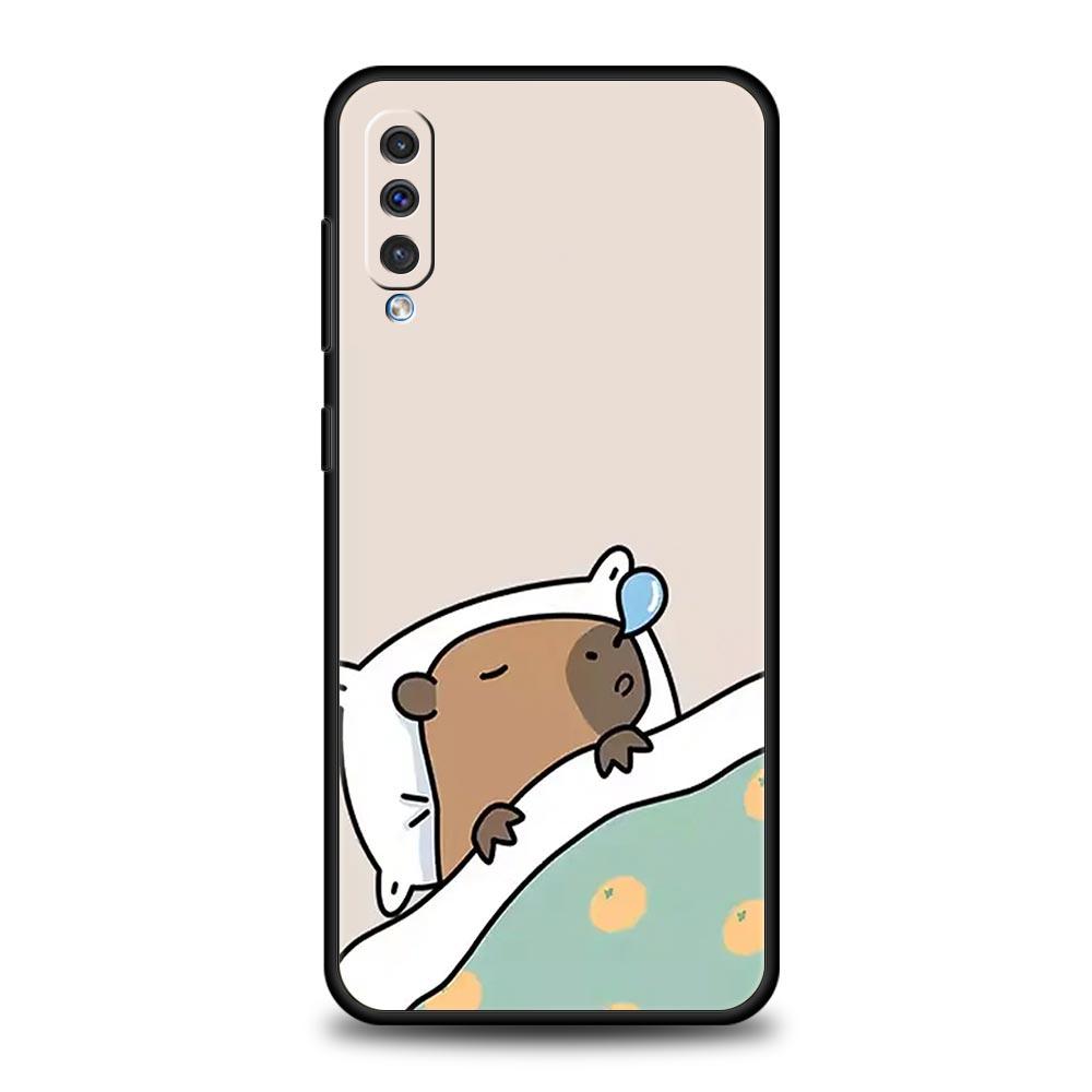 Cute Capybara Phone Case For Samsung Galaxy A56 A36 A26 A34 A17 A16 A06 A14 A12 A54 A72 A70 A24 A22 A20e A52 A50 A40 A32 Cover