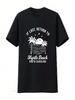 Unisex Myrtle Beach SC Vacation Souvenir T Shirt Black 3X Large Vintage Washed Stretched Graphic Top For Everyday Wear Soft
