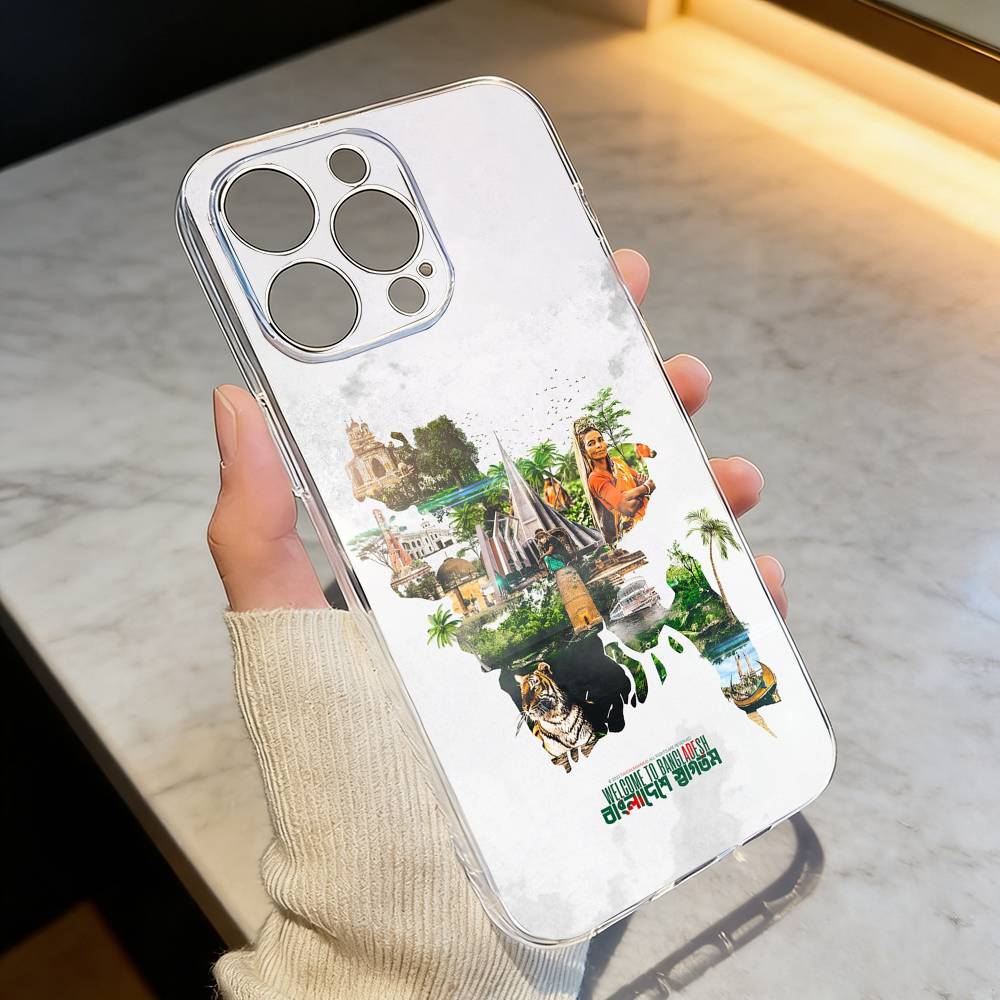 

B-Bangladesh F-Flag Phone Case Transparent Silicone Soft For iPhone 17 16 15 14 13 12 11 Mini Pro Max Plus iPhone16pro
