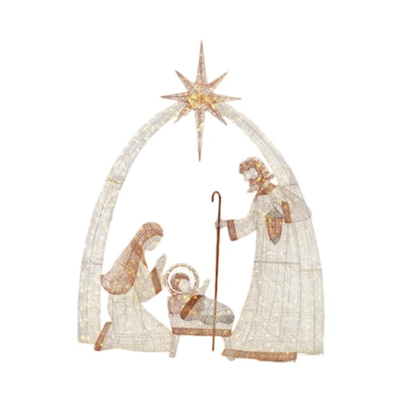 

Easy Apply Removable Christmas Window Sticker Nativity Santa Deer PVC Decoration For Indoor Holiday Parties