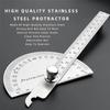 180 Degree Guage Goniometer Angle Meter Measure Protractor Ruler Metal Finder Stainless Steel Woodworking Wood Measurement Tool