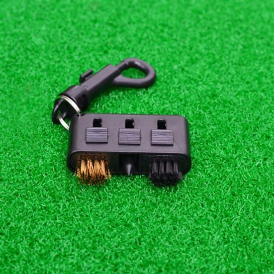 Golf Ball Brush Reusable Wear-resistant Flexible Bristles Compact Size with Retractable Sharp Pick Portable Golf Ball Club Groove