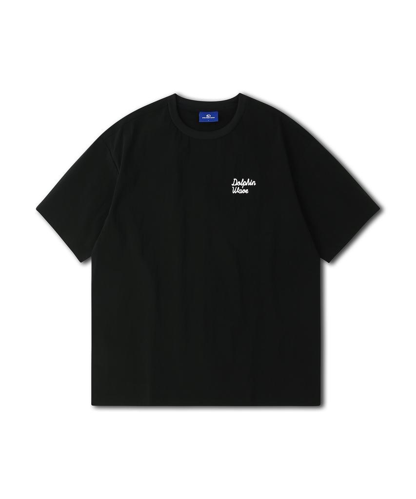 DOLPHIN WAVE APPAREL [Set] Dolphin Stretch Woven Short Sleeve T-Shirt & Shorts Black