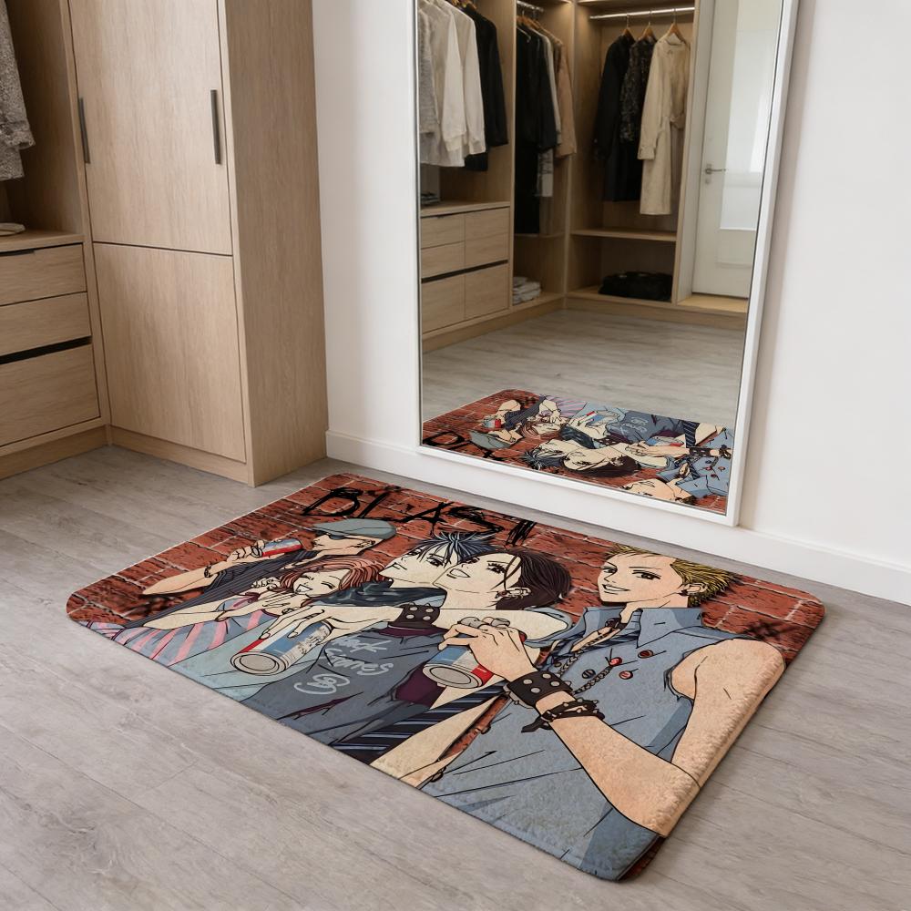 Anime Vintage N-Nana Floor Mat Flannel Door Mat Non-Slip Absorbent Washable Indoor Home Rug