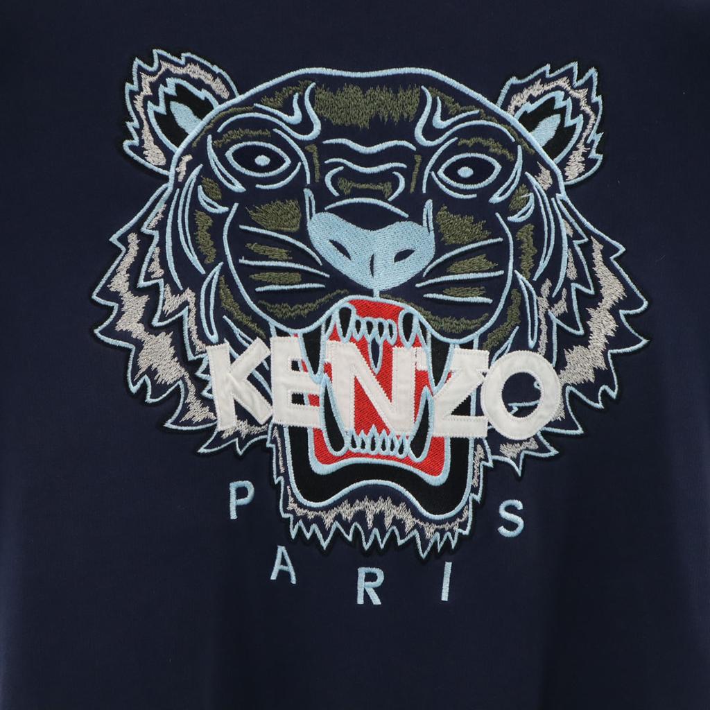 Kenzo Hergestellt in Portugal Stickerei-Logo Langarm-Sweatshirt-Trainer XS Marineblau Herren Gebraucht