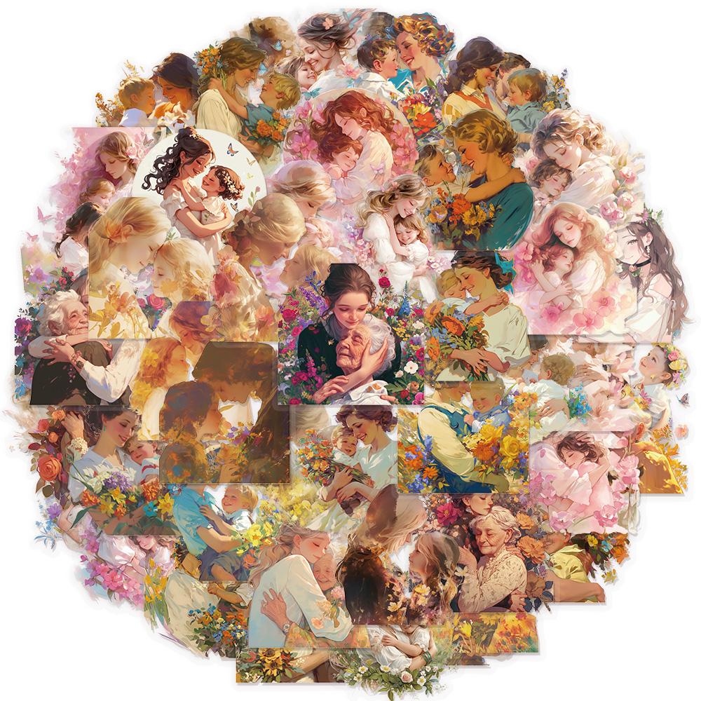 250PCS Fun Fashionable Flowers Stickers Nostalgia Skateboard Phone Laptop Luggage Cartoon Coffee Motorcycle Phone Sticker