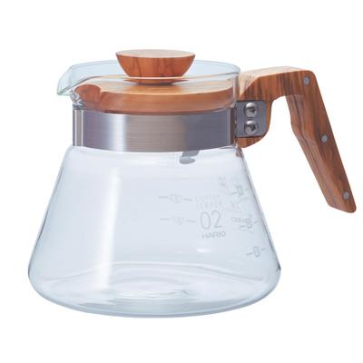 HARIO Kaffee-Server 600 Olivenholz Praktisches Fassungsvermögen 600ml VCWN-60-OV