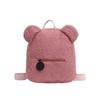Cute Bear Lambswool Backpack for Girls, Soft Plush Fleece Mini Daypack, Casual Lightweight Shoulder Bag for Kids Outdoor Travel Daily Use