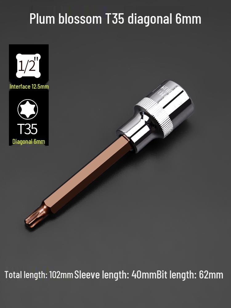 Multibit Screwdriver with Flower, Hexagon, Torx, Spline, and Six-Lobe Heads