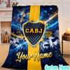 Custom Name Boca FC Crest Design Flannel Blanket Seasonal Universal Blanket For Indoor/outdoor, Perfect For Bedroom Sofa birthday gifts