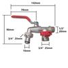 Brass Dual Outlet Faucet 1/2'' Threaded Connection Multifunctional Durable for School Dormitory Sink Use