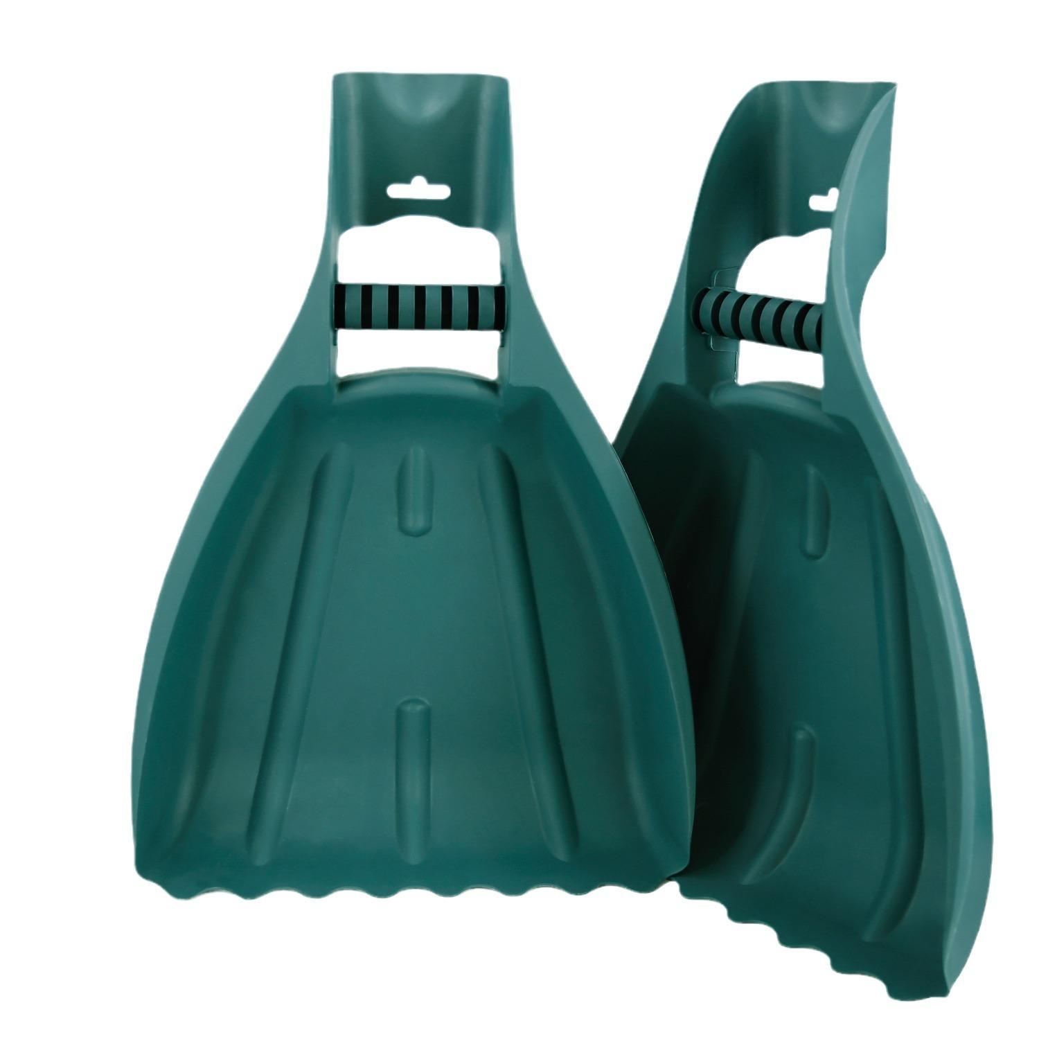 

A Pair Portable Leaf Hand Rakes Gather Leaves Rubbish Pick Up Leaf Grabs Scoops Grabber Leaf Collector for Garden Cleaning