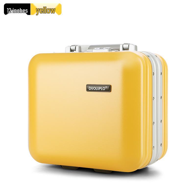 Compact Fashion Handbag: Multifunctional Makeup Case and Portable Carry-on Zipper Suitcase.