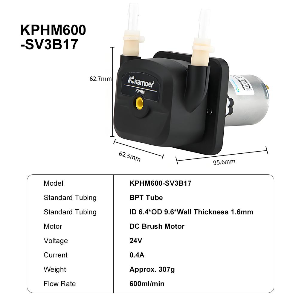 

12V/24V Electric Water Pump Peristaltic Pump High Flow Suction Pump Head Laboratory Pump Motor Self-priming Pumps SV3B17