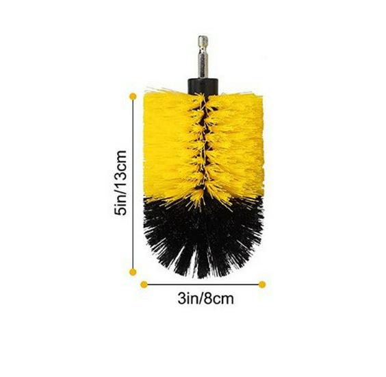 5-Piece Drill Brush Set for Tile, Grout, Car Wheels, and Home Cleaning