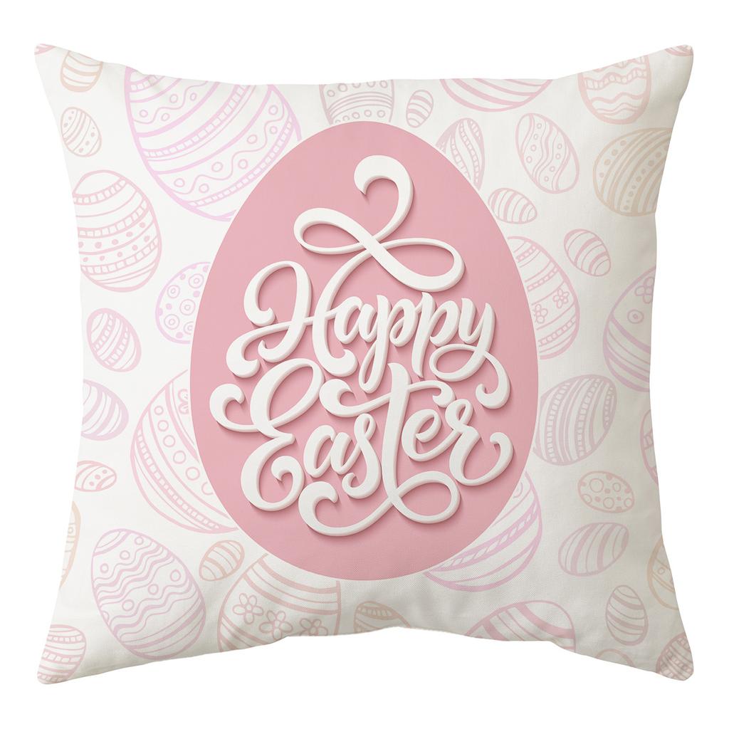 New Easter Pillowcase Square Peach Skin Printed Pillowcase Homewares