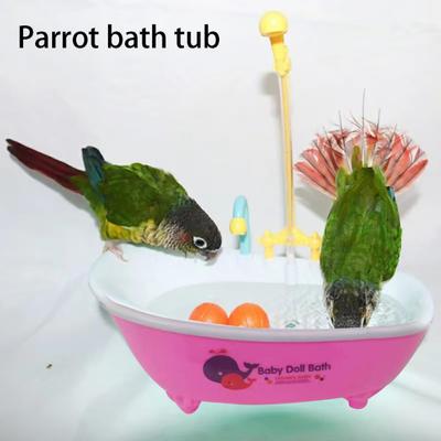 Papageien-Badeewanne Automatische Haustiervogel-Bade-Duschwanne Elektrische Vogel-Badebrunnen Duschbox für Papageien Wellensittiche Nymphensittiche Unzertrennliche