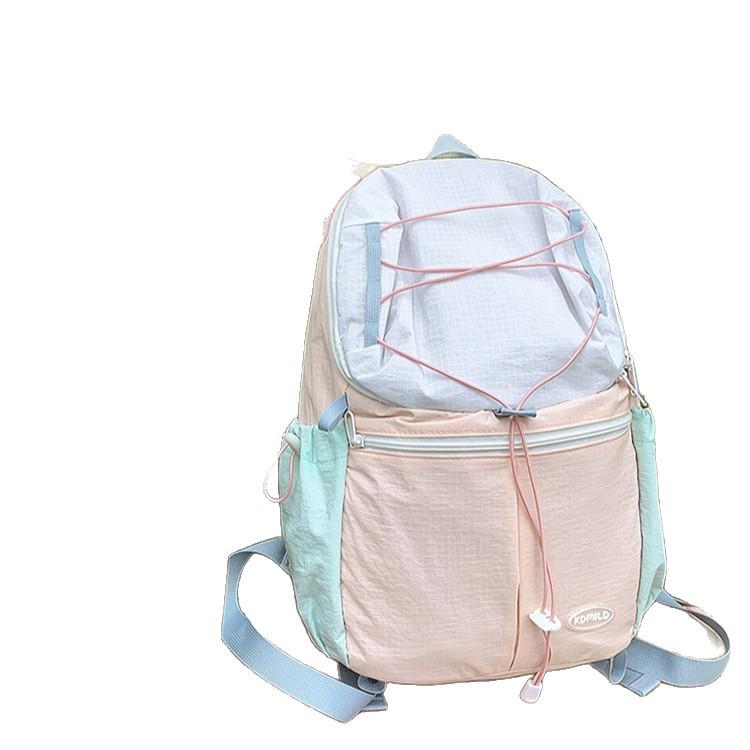 Stilvoller Damen-Farbblock-Leichtrucksack für Outdoor-Sport, Wandern, Radfahren und Reisen