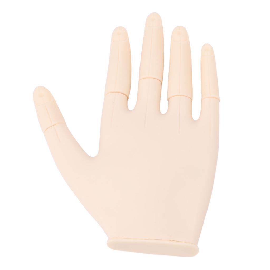 Practice Hand for Acrylic Nails Soft Rubber Flexible Fingers Movable Joints Nail Art Hand Nail Train