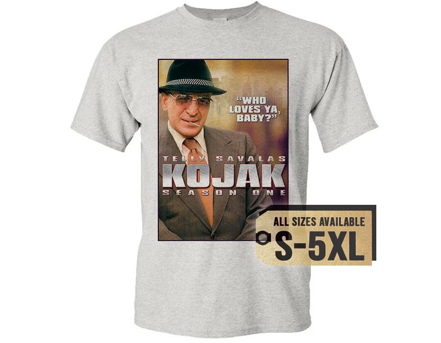 

KOJAK Сериал 1973 V4 Футболка Хлопок Натуральный Белый Ретро Размеры от S до 5XL 4XL