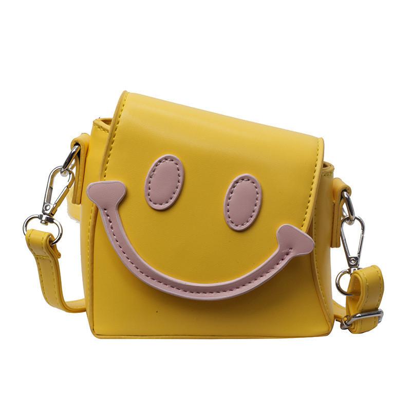 Adorable Cartoon Smiley Face Crossbody Bag For Girls Trendy And Lightweight