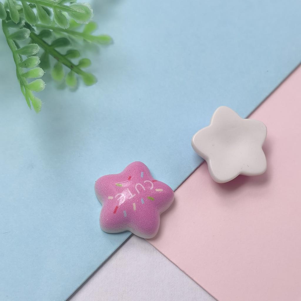 100 Pcs 2026 Valentine's Day New Cute Star Flatback Resin Cabochon Scrapbooking Diy Jewelry Children Gift Hairpin Accessories