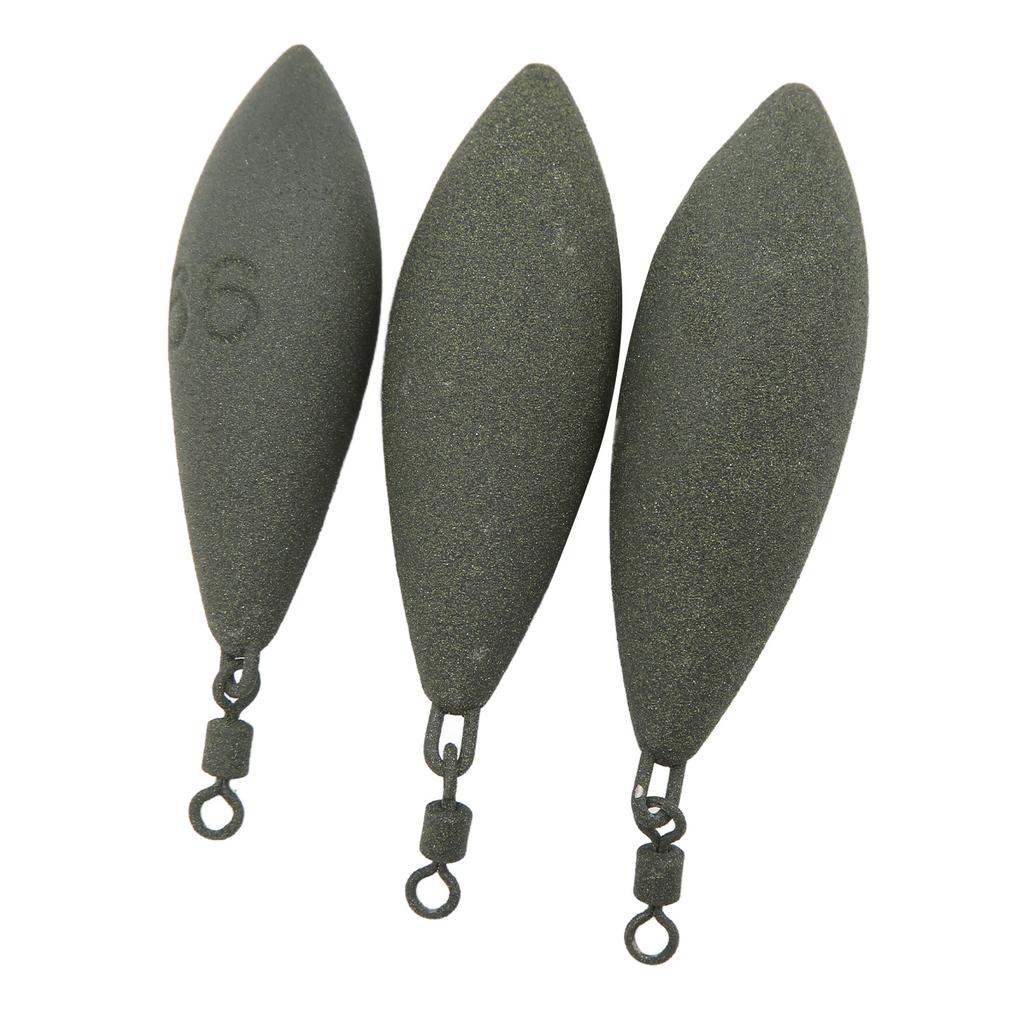 Kit de 3 Pesos Plomados para Lanzar Pesca Giratorio Oliva Plomada de Pesca Equipo de Pesca para Agua Salada Agua Dulce