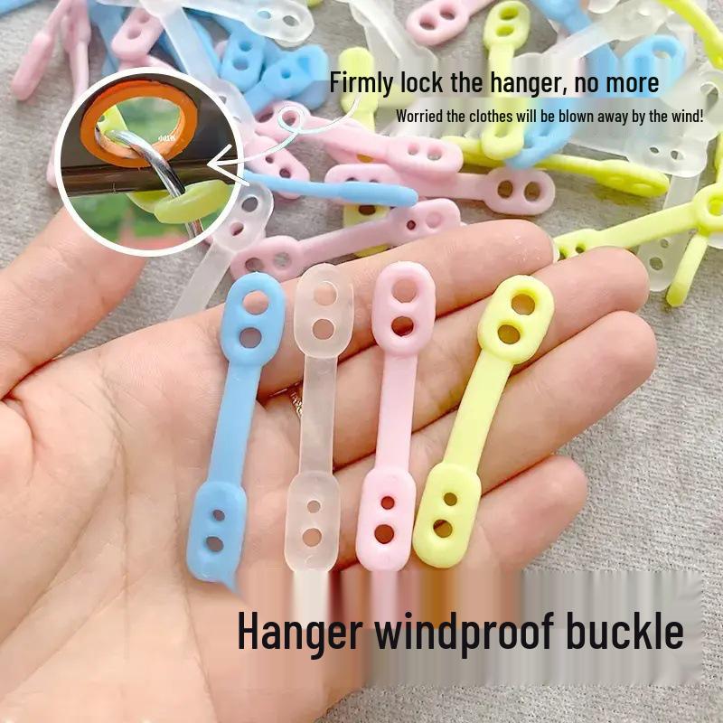 Newcomer 0.7: Windproof Anti-slip Clothes Drying Hanger & Fixing Buckle