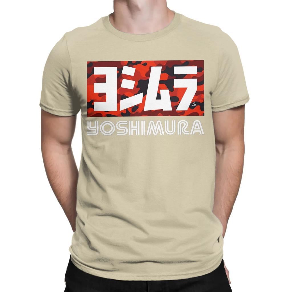 Funny Japanese Motorcycle Yoshimura T-Shirts for Men Crew Neck Pure Cotton T Shirt  Short Sleeve Tee Shirt Adult Clothes