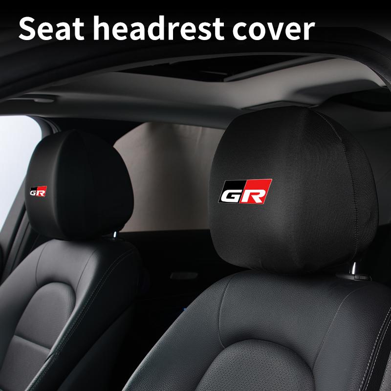 Car Seat Headrest Protective Cover Anti-Dirty Pillow Protector For Toyota GR GAZOO RACING Prado Yaris Hilux Corolla Prius Auris