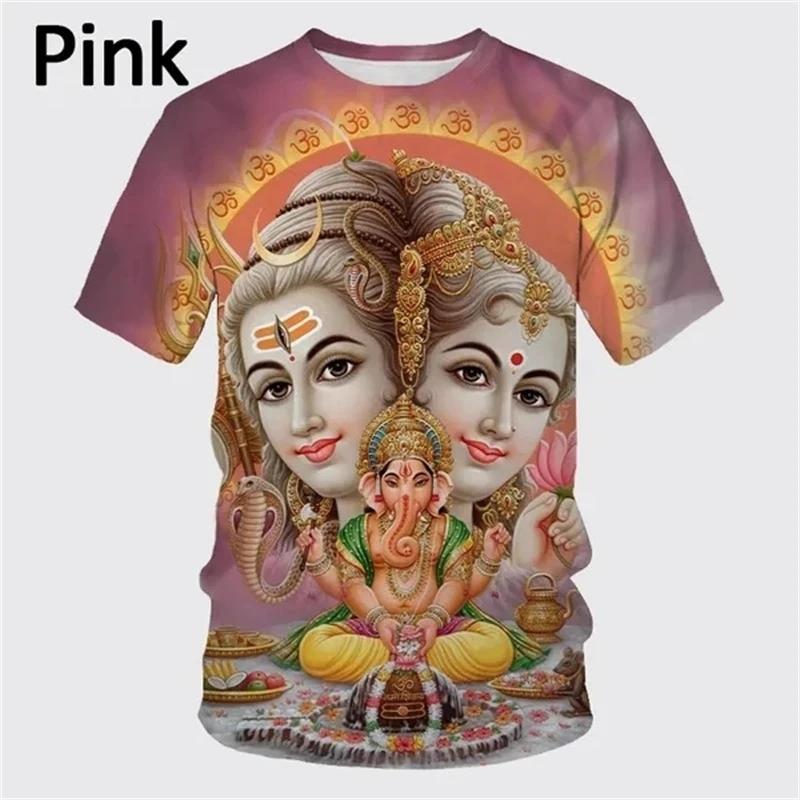 Latest Fashion Hindu God Shiva 3D Printed Men s T-shirt Summer Cool and Casual O-neck Short Sleeve T-shirt 5XL