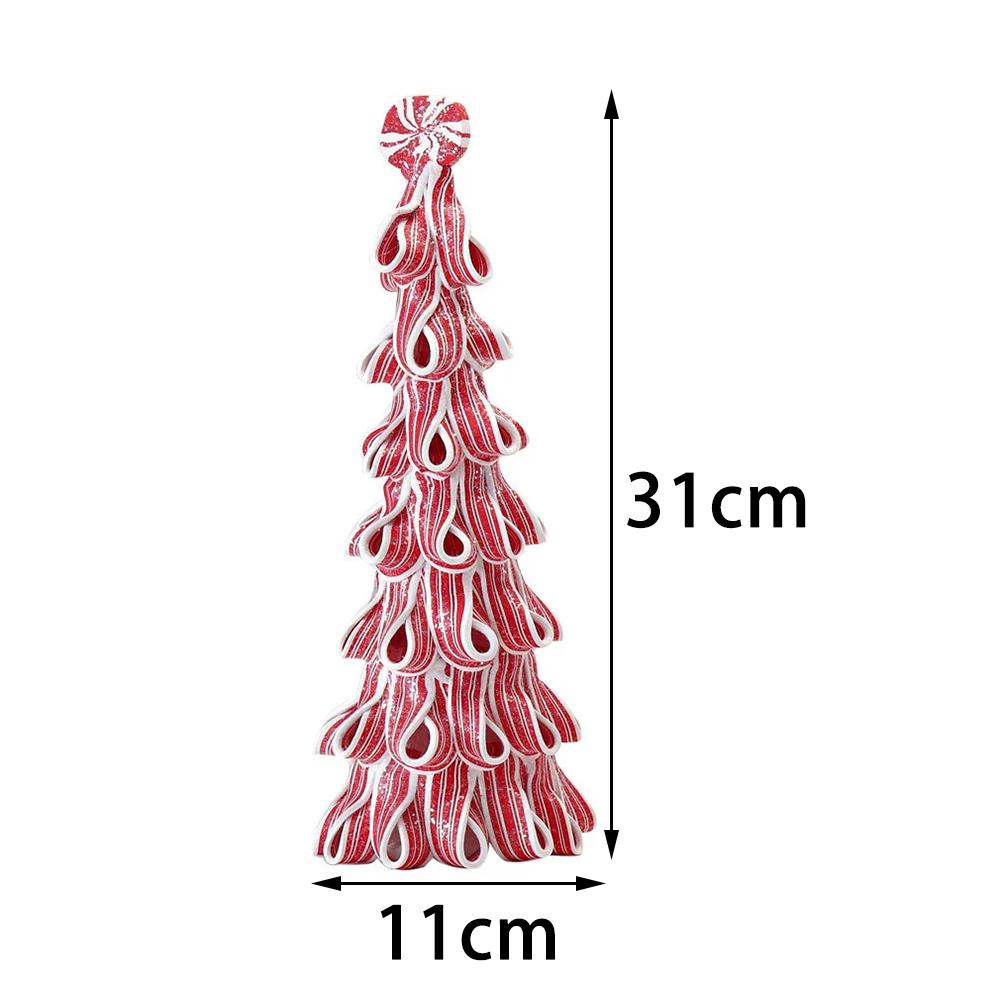 Mini Christmas Tree Decorative Miniature Christmas Tree Candy Cake Shaped Artificial Christmas Tree For Home Tabletop Decor 1pc
