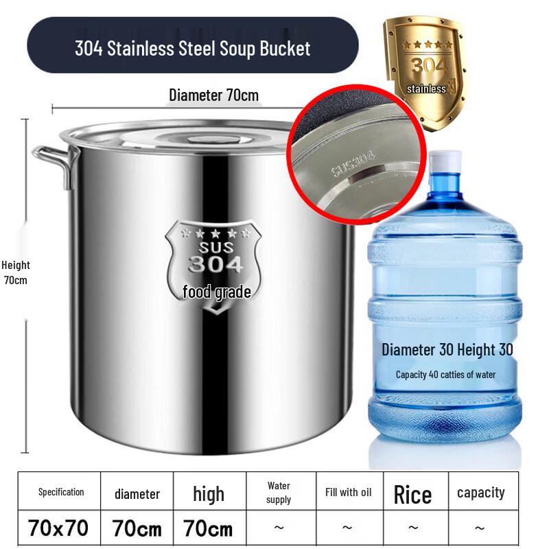 Yuzhuxun 304 Stainless Steel Stock Pot with Lid