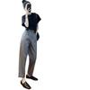 Women's High Waist Slimming Cigarette Pants – Spring/Autumn 2026 Straight Leg Harem Style
