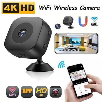 4K Mini Security Camera Full Color Night Vision High Definition WiFi Monitor Waterproof Motion Detect Surveillance Smart Home