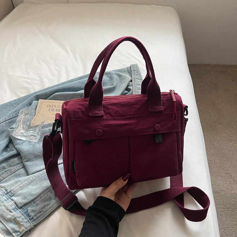 

Large capacity bag women s 2025 new tote bag casual personalized commuter bag sports handbag shoulder messenger bag бордовый