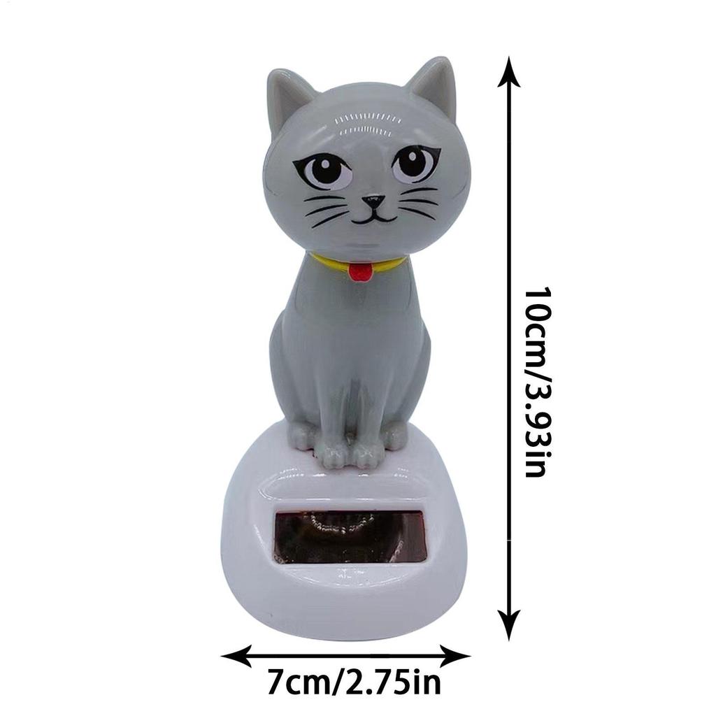 Solar Powered Dancing Cat Cute Solar Powered Swinging Cat Dashboard Decoration Animated Swing Cat Decor for Car ornaments gifts