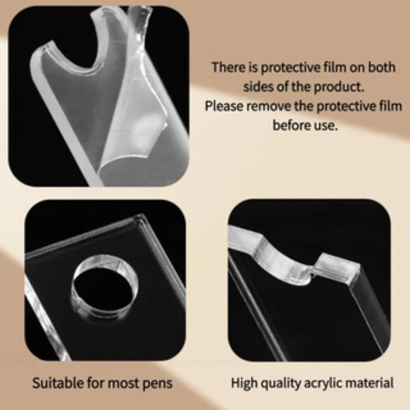 4/10pcs Transparent Acrylic Pen Display Stand Desk Pencil Holder Multifunctional Brush Storage Rack