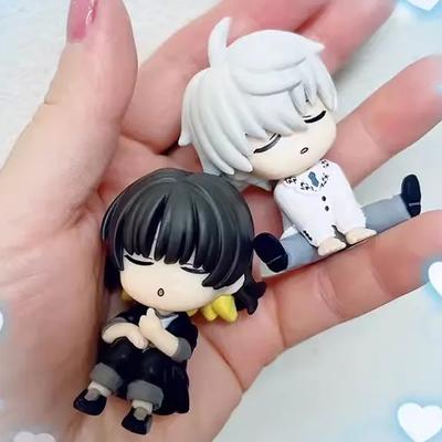 4ks modrý zámek anime figurka isagi yoichi bachira nejlepší rameno na rameni spánek q-verze kawaii model soška chlapecká hračka dárek