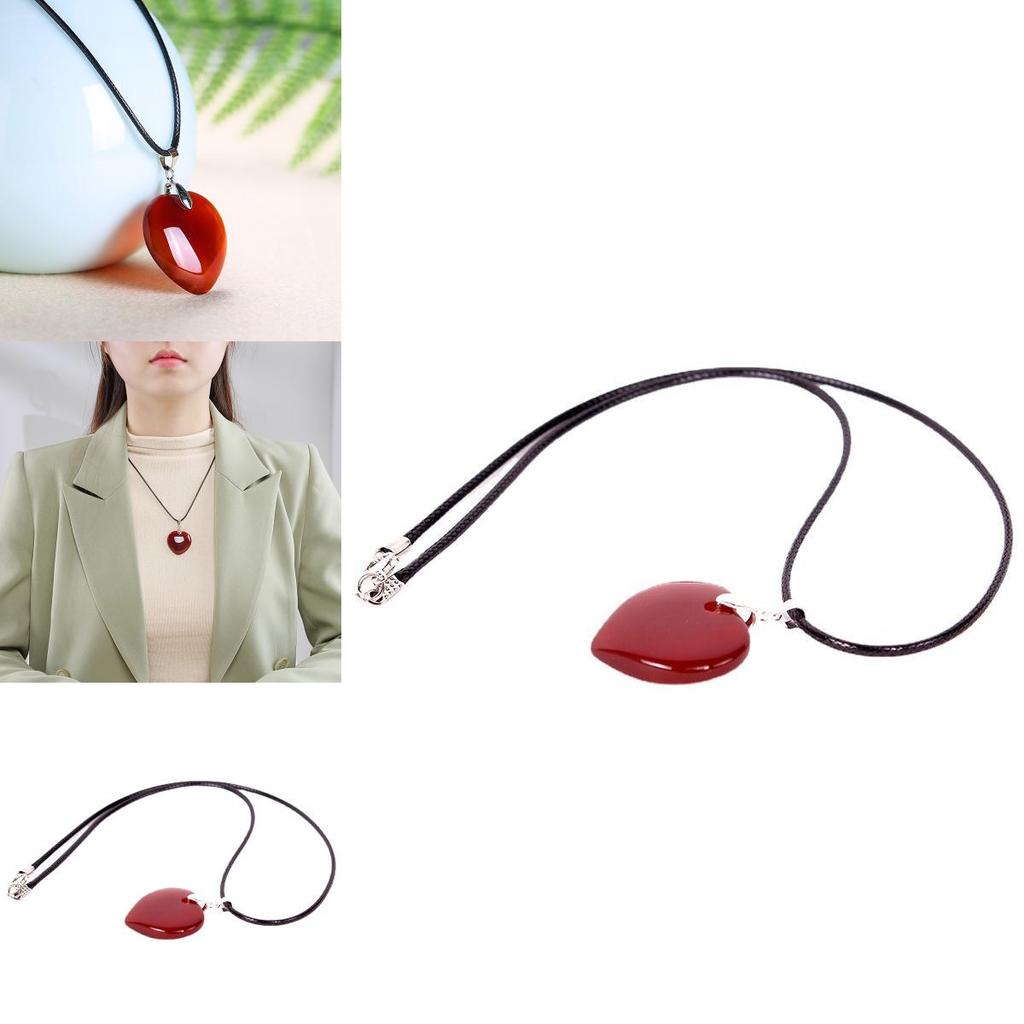 Unique Agate Undertale Chara Love Cosplay Necklace Featuring Heart Design For Fashion Lovers