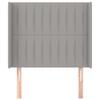 VidaXL Headboard with Ears Light Grey 93x16x118-128 Cm Fabric3119800
