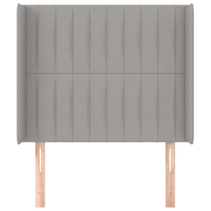 VidaXL Headboard with Ears Light Grey 93x16x118-128 Cm Fabric3119800