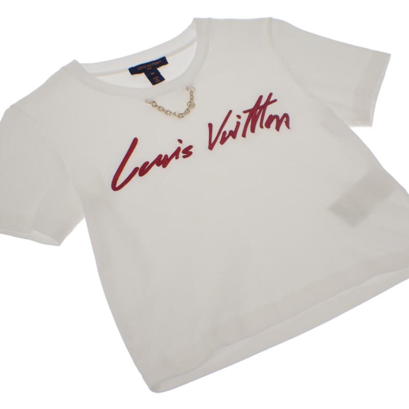 Louis Vuitton 1AHJHR XS Short Sleeve T-shirt White Cotton Women